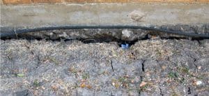 gaps in the soil